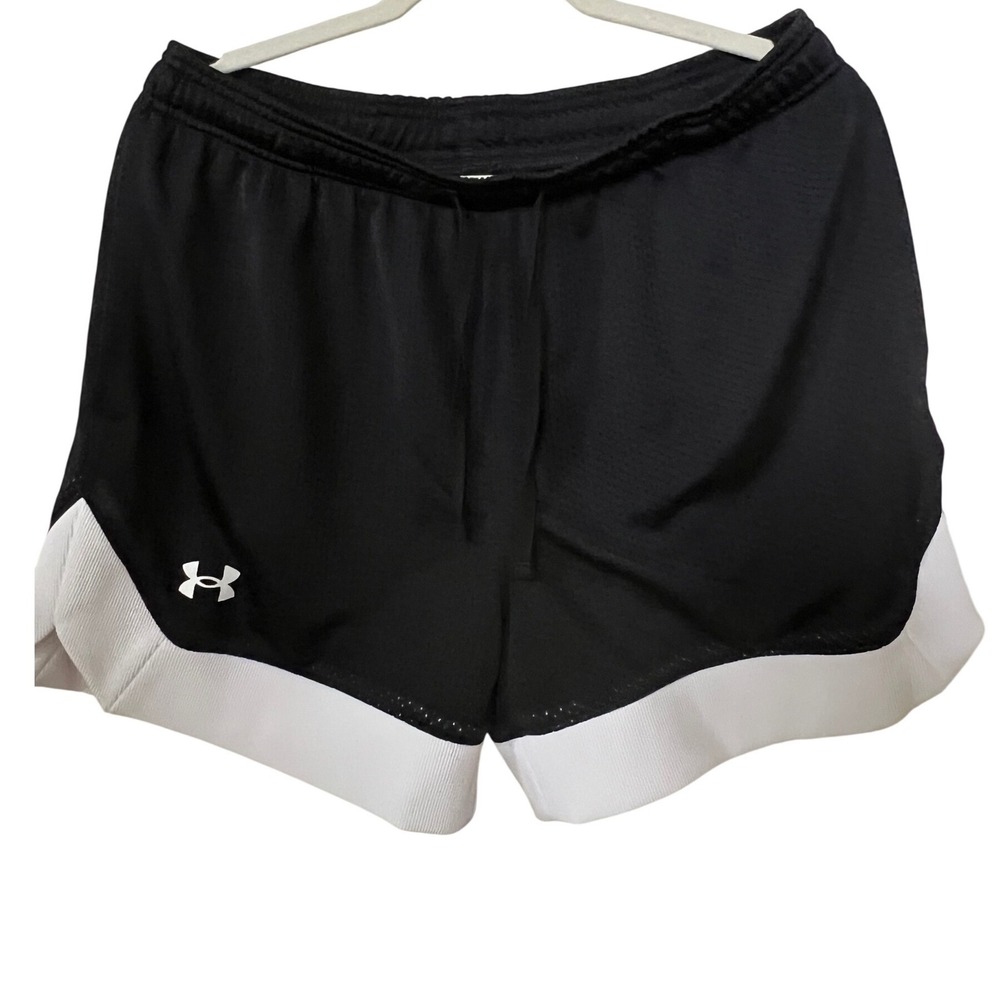 Under Armour L/G Women's Mesh Athletic Shorts - Black/White